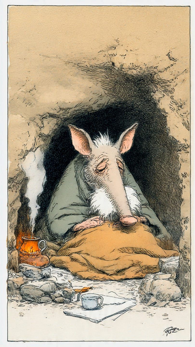 Aardvark sleeping 🐹 04