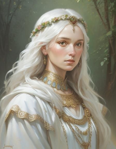 Goddess White beautiful woman roses,8k resolution concept ar...