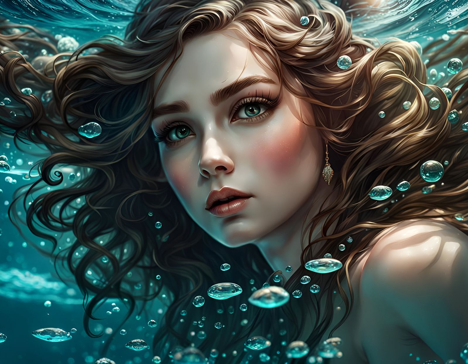 Mermaid's Gaze - AI Generated Artwork - NightCafe Creator