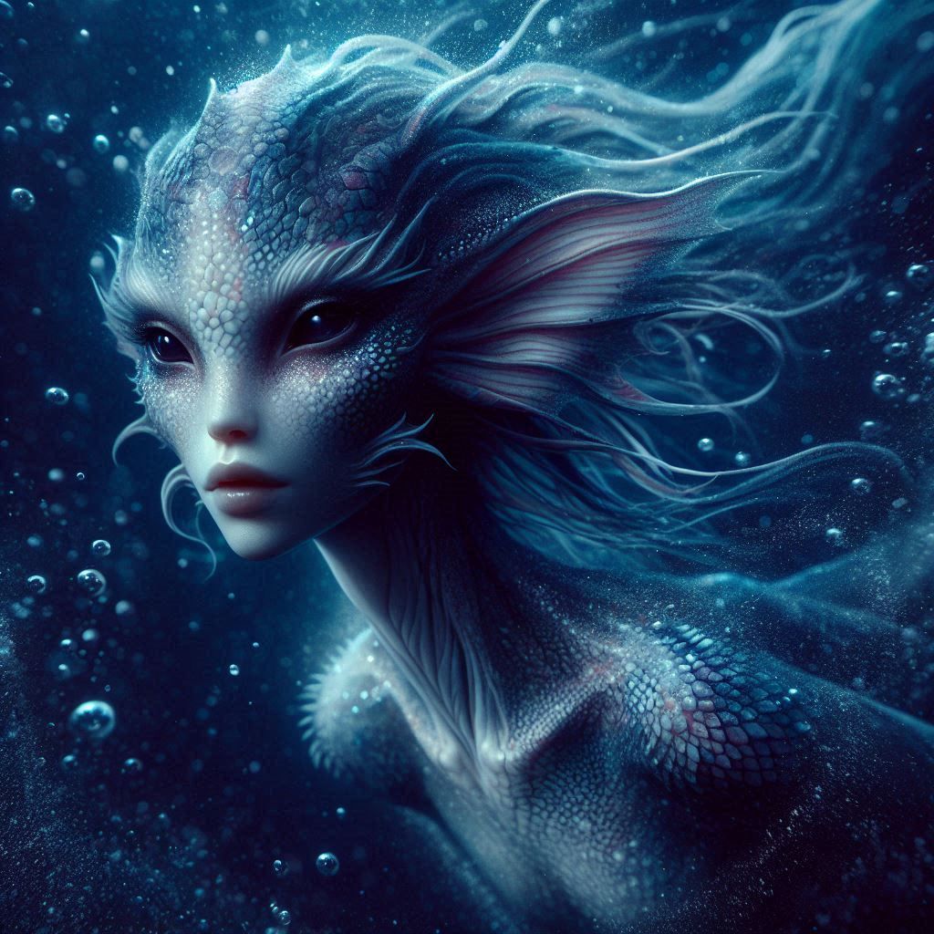 Mermaid - underwater blurred