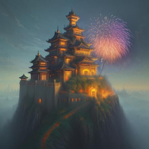 Fiery Dragon Fireworks over Imperial City