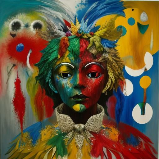 Fractal Dodecahedron in Expressionist Abstract Art