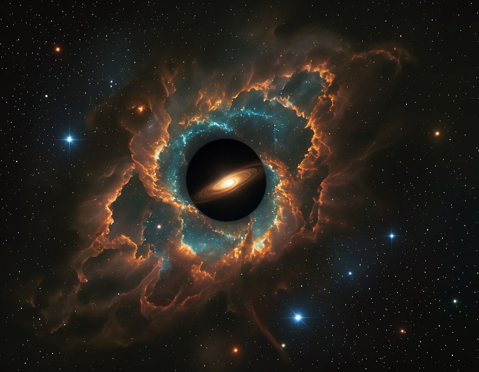 Spectacular Nebula and Black Hole After Supernova