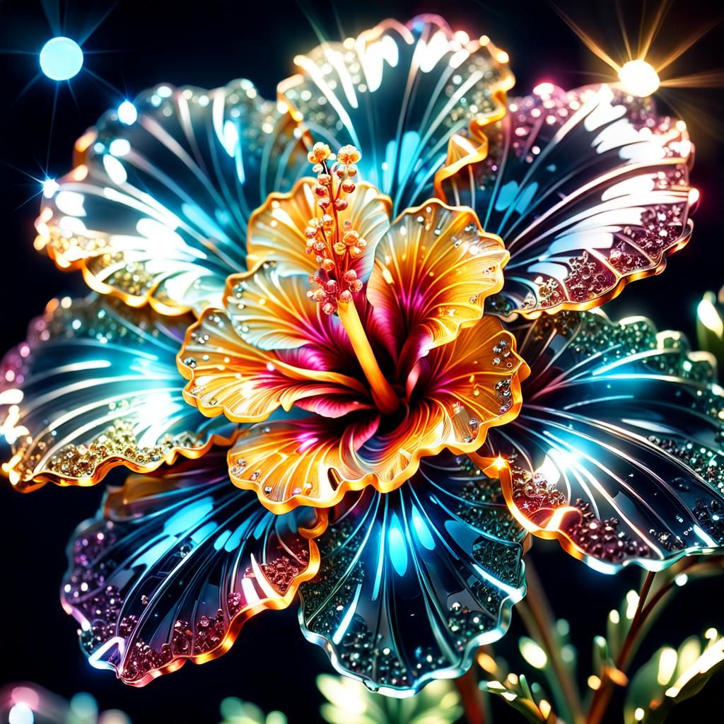 Crystal Hibiscus  by @SueL
