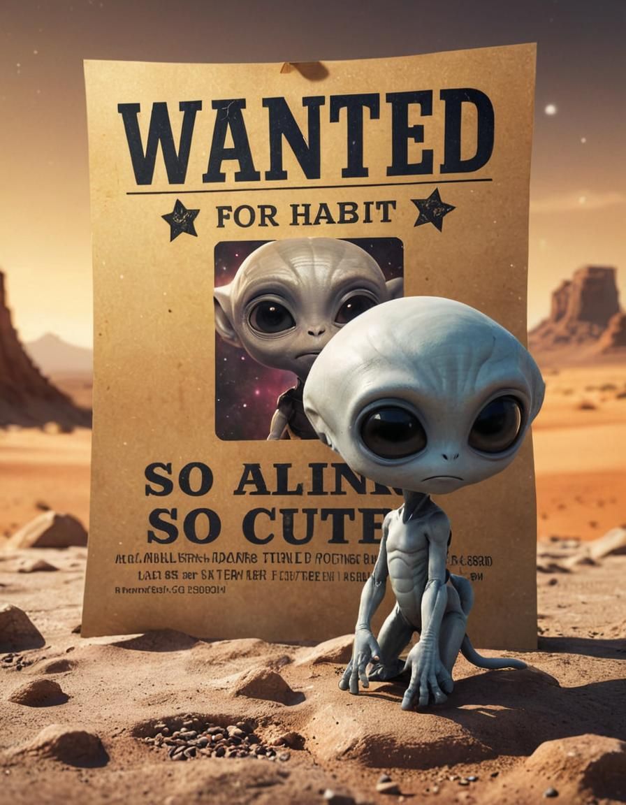 "WANTED" for being so cute 🚀👽  by @Tribu