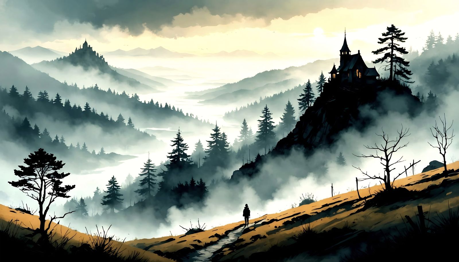 Misty Landscape   by @Eric