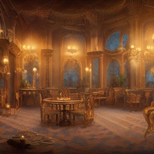 Royal cafe  detailed matte painting, deep color, fantastical...