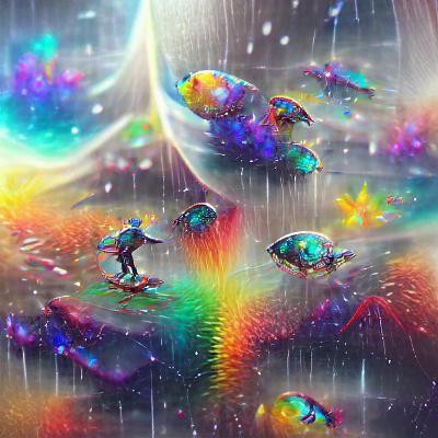 Rainbow Rain Drops