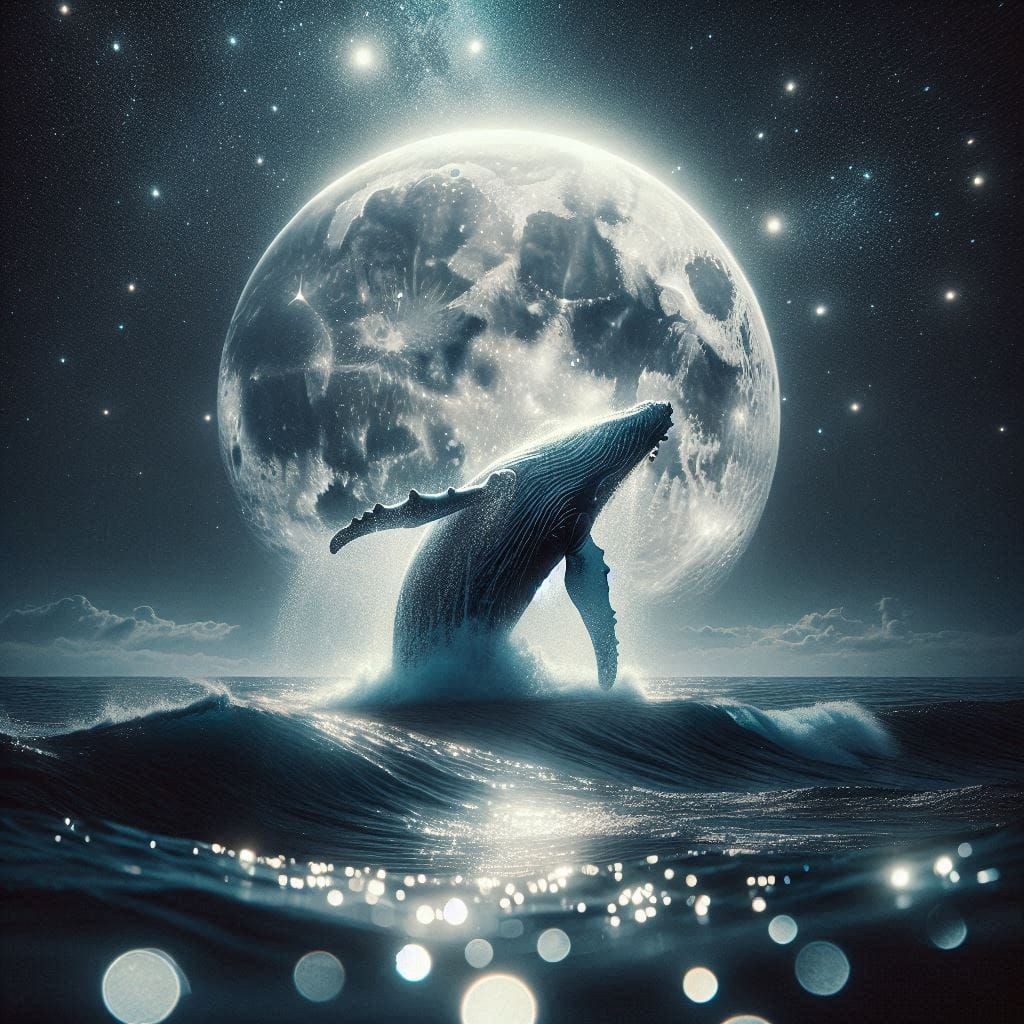 Whales moon dance