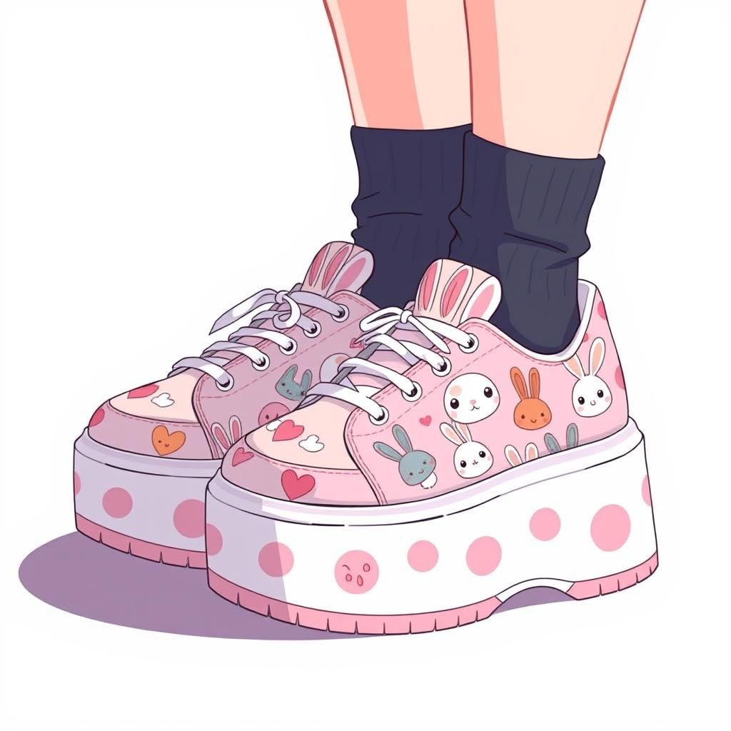 Rabbit platform sneakers