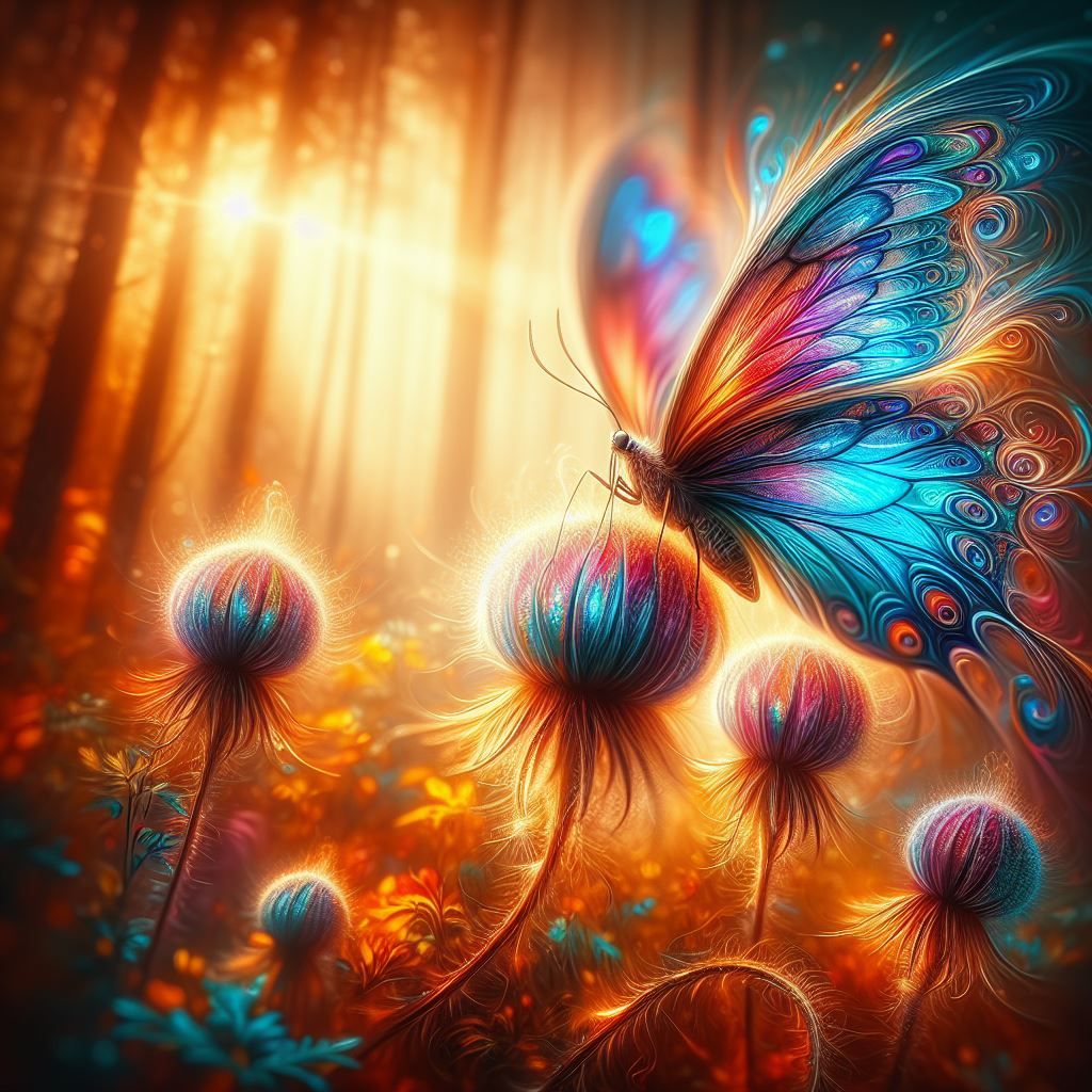 Iridescent butterfly