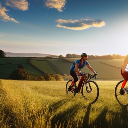 riding a bike with your best friend, English countryside, tw...