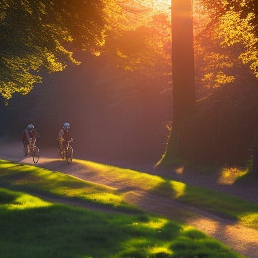 riding a bike with your best friend, English countryside, tw...