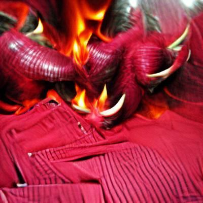 Demon devil flames red crimson maroon fire