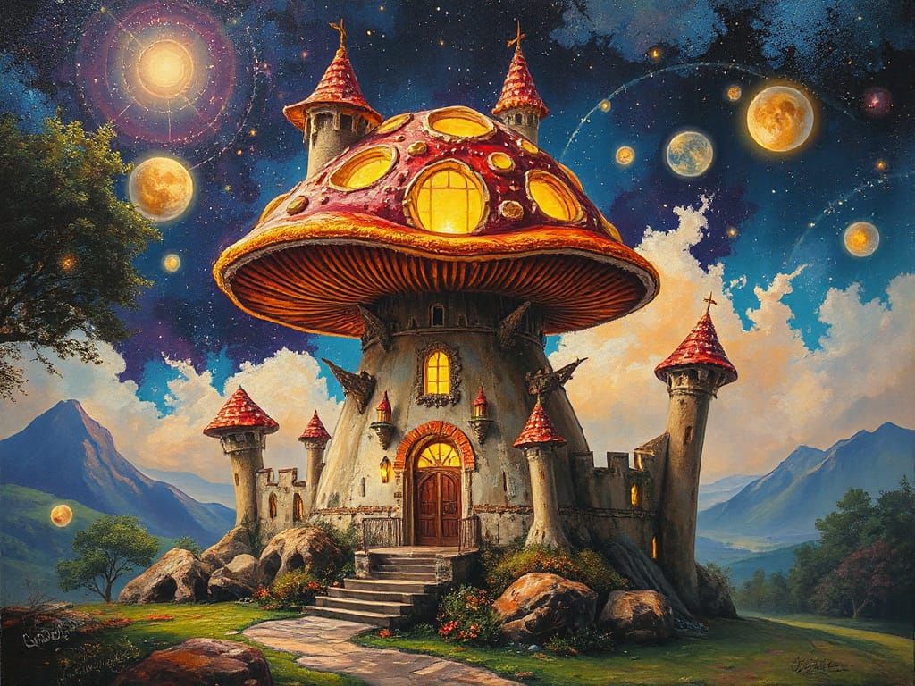 Kings Castle in the Realm of da magical mushrooms  by @undefined