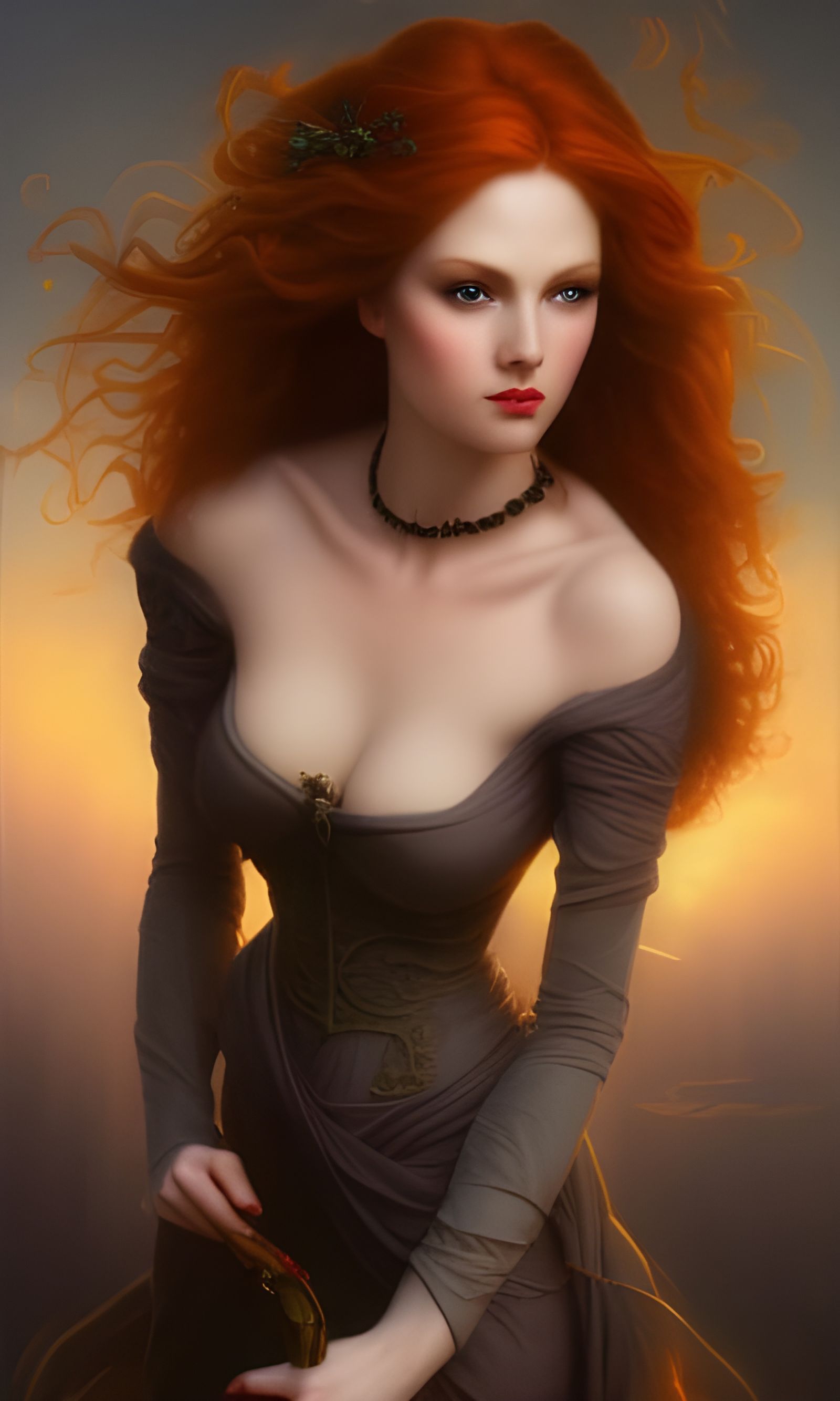 Attractive RedHead Woman - AI Generated Artwork - NightCafe Creator