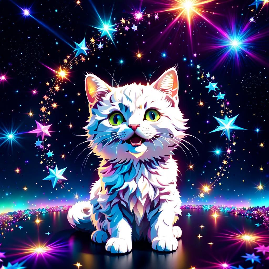 Stardust Kitty - AI Generated Artwork - NightCafe Creator