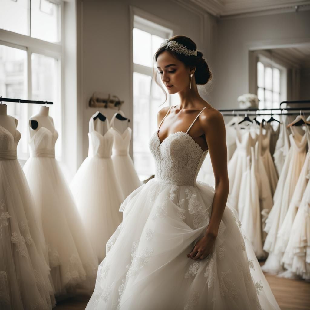 In the wedding store
