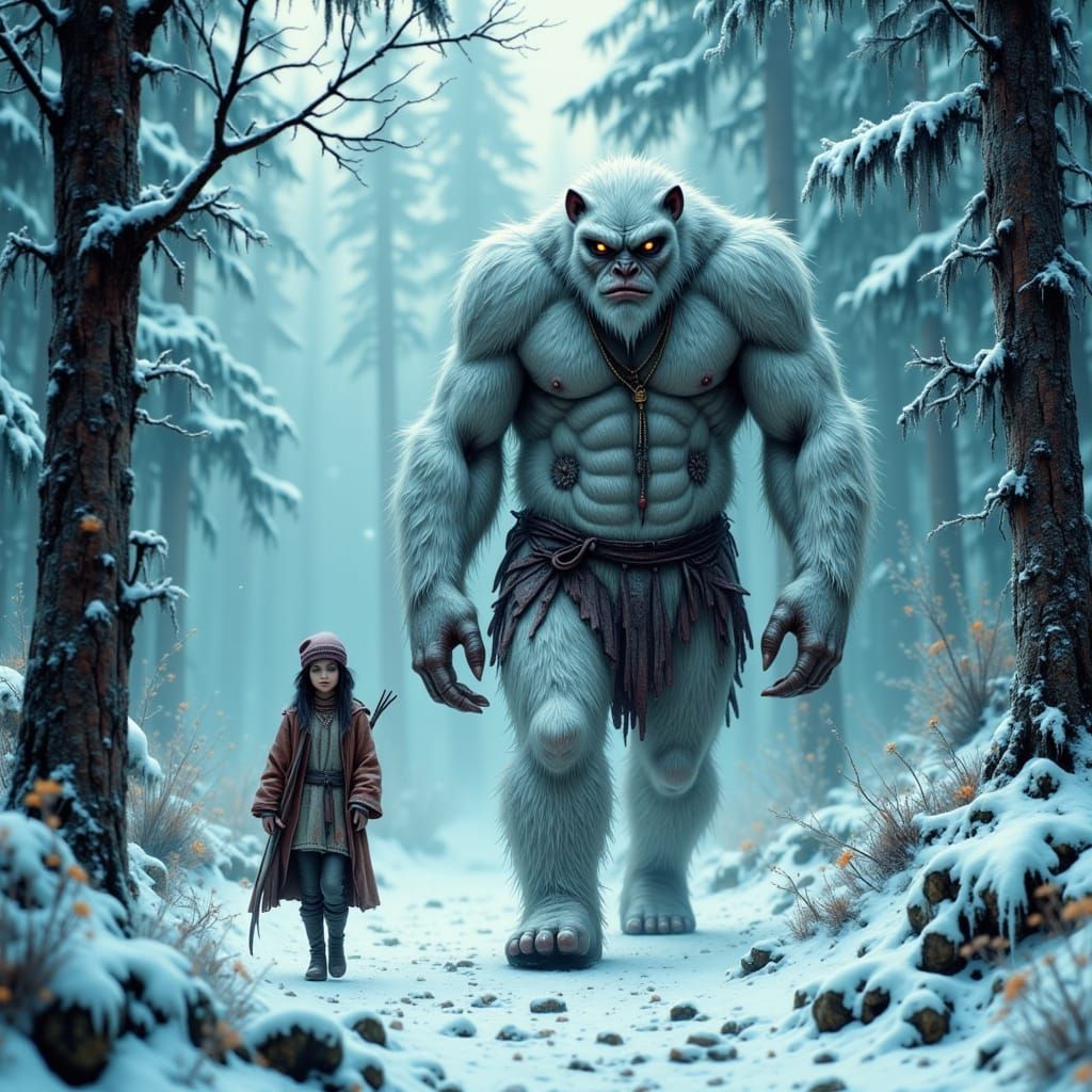 Ellie and Shiloh's adventure 
They meet a yeti.