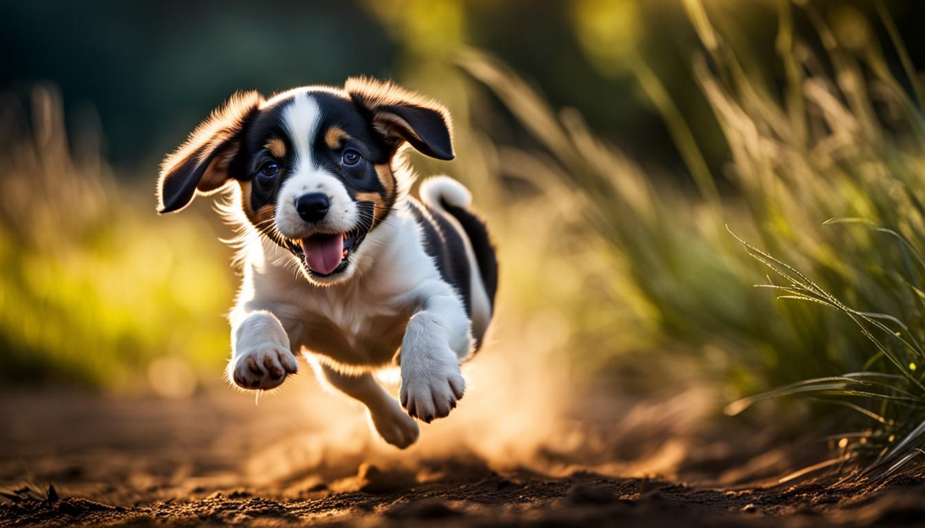 Flying puppy  by @Fedo