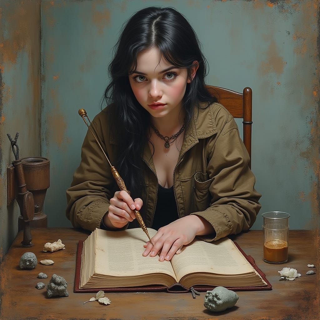 Young Jewish Scholars Study in Candlelit Library