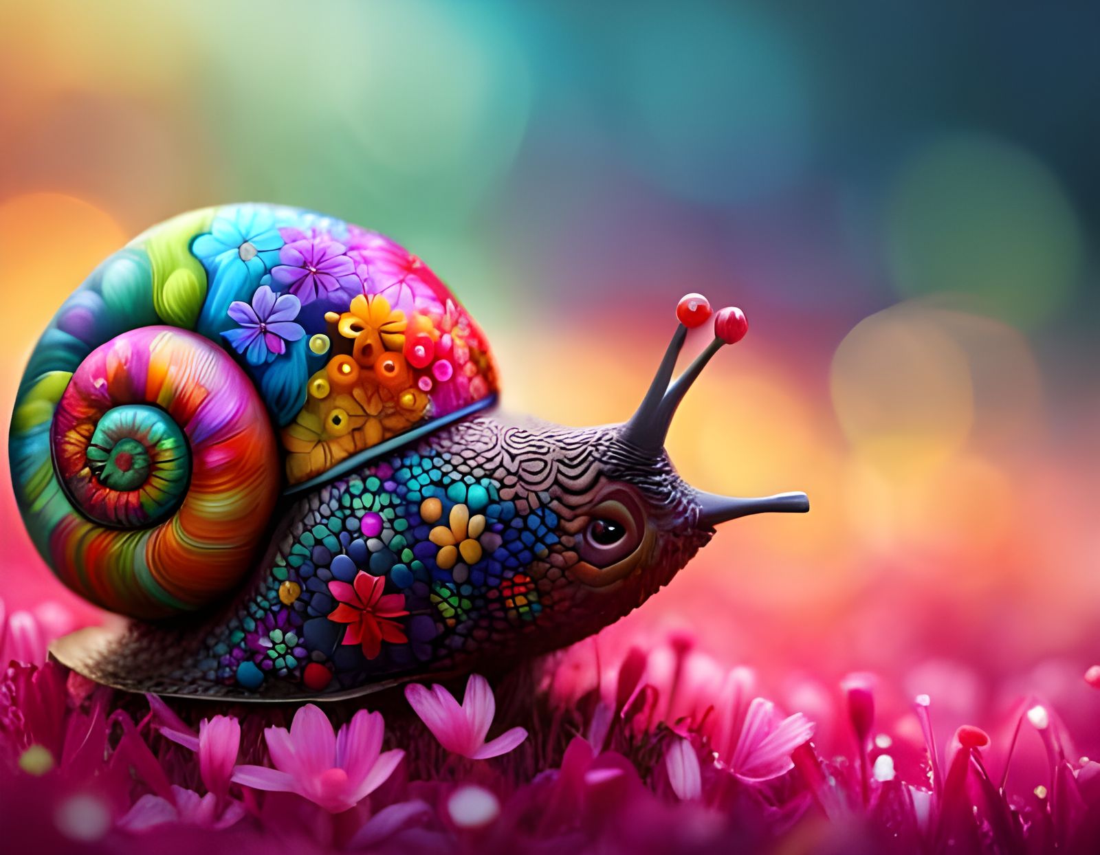 Psychedelic snail  by @Zacho