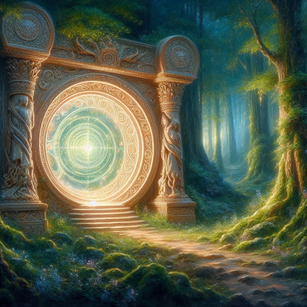 Portal in the middle of the forrest