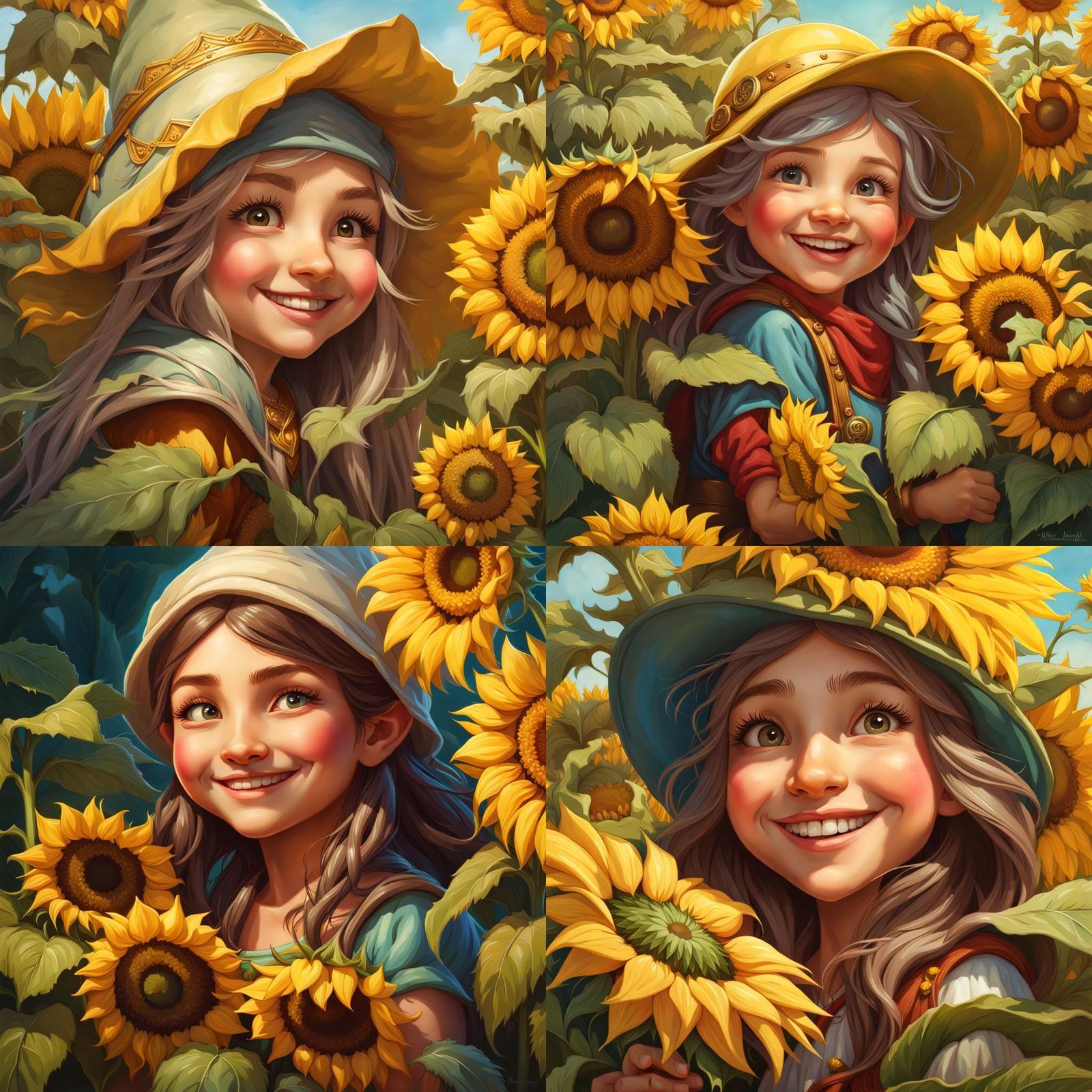Playful Gnome girl