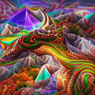 Moutain dragon 8K 3D 8k resolution abstract psychedelic