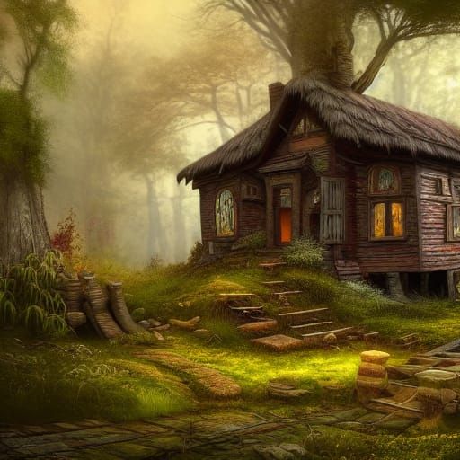 Cozy cottage in the forest