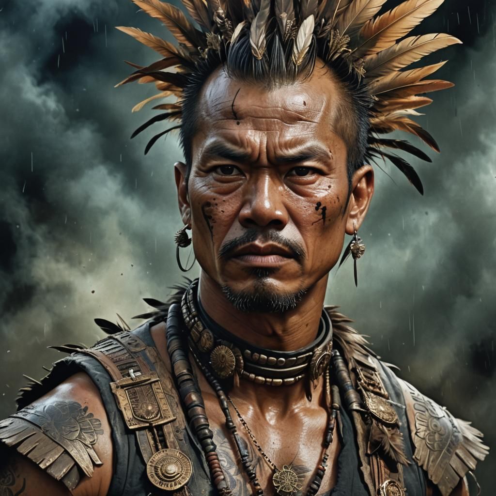 hyperrealistic portrait of a Filipino man in his early forti...