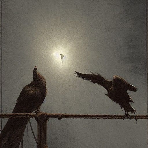 two birds on a wire