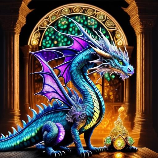 <lora:Dreamshaper Dragons:1.0> Full_body_view_of_a_flawless_Adorable_blue_baby_dragon: intricate_detailed_shiny_bright_glow_green_eyes: iint...