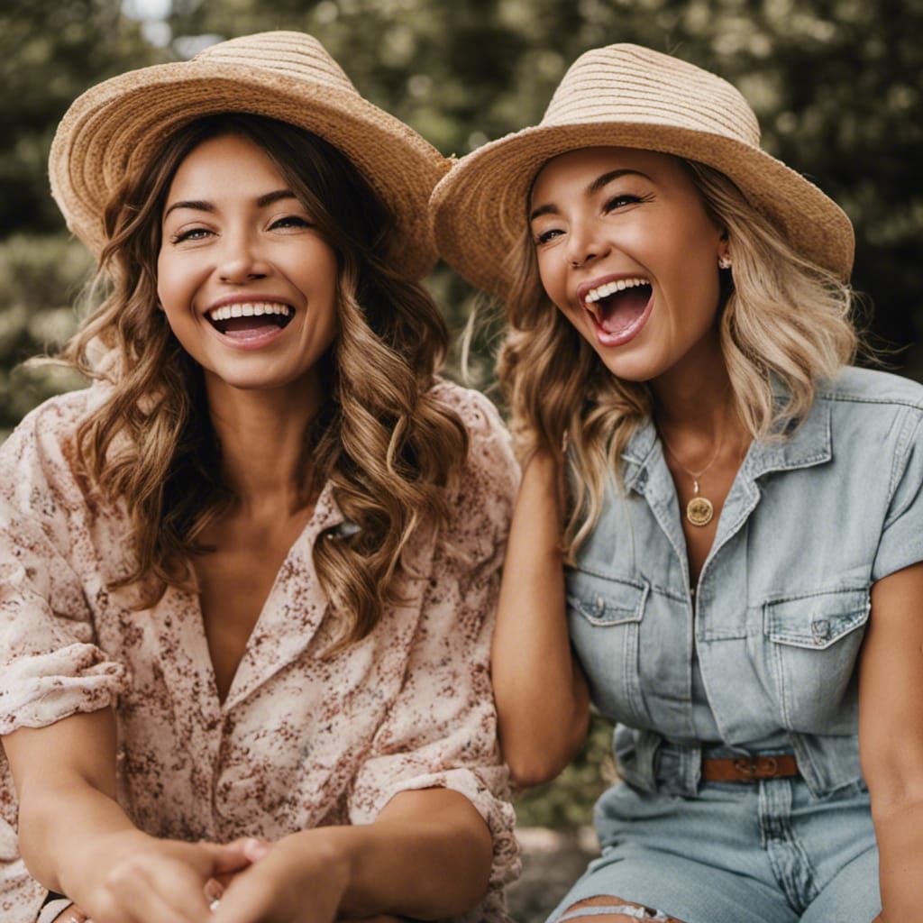 Two Friends Laughing