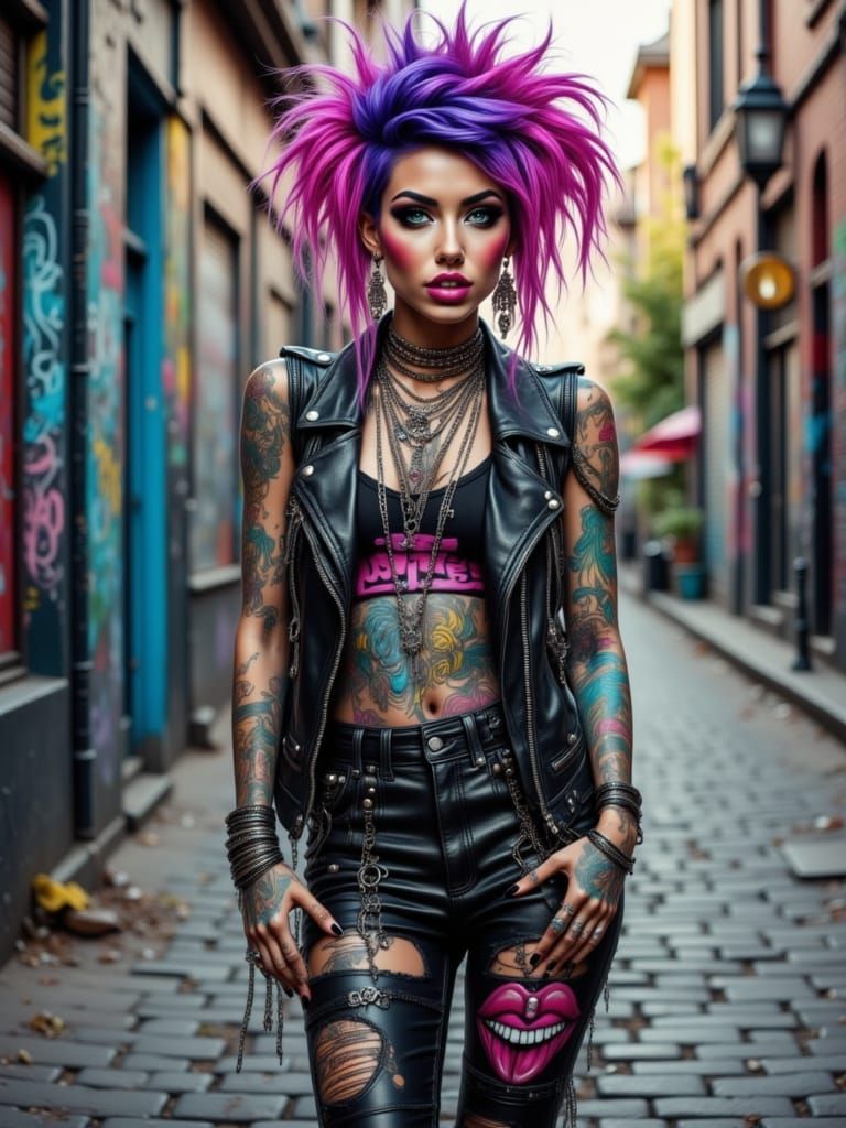 Vibrant Punk Fashion Showcase