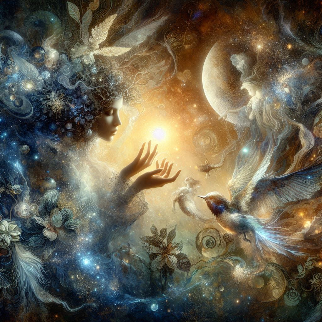 mystical and dreamlike gatherings where witches, spirits, and ancient forces unite under the moonlight. A surreal dance ...