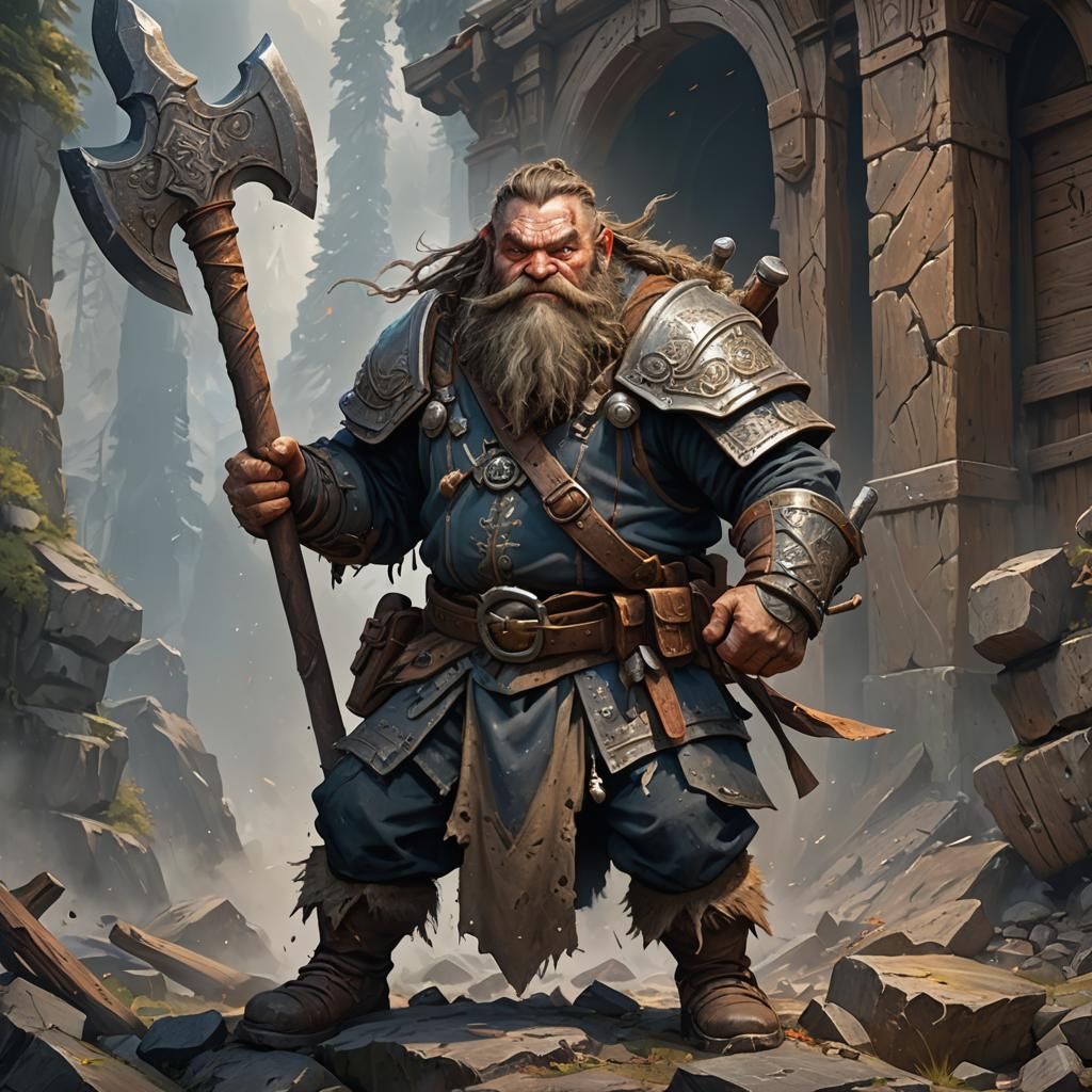 mountain dwarf thug - AI Generated Artwork - NightCafe Creator