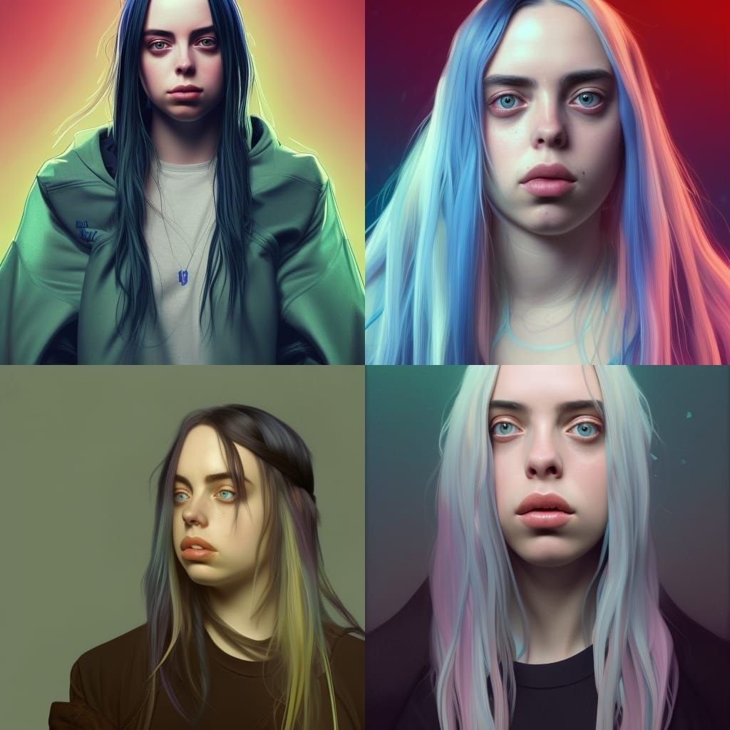 billie eilish - AI Generated Artwork - NightCafe Creator