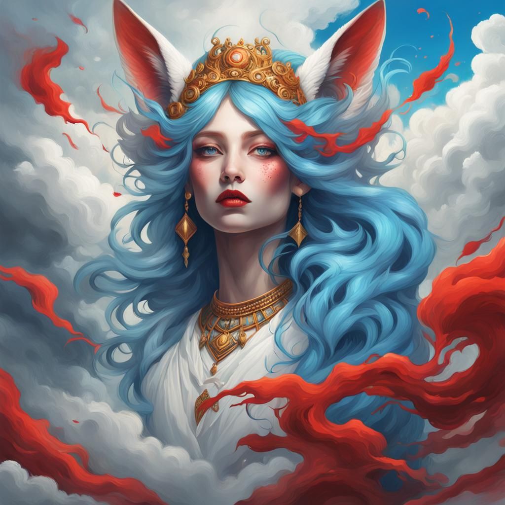 kitsune smoke queen - AI Generated Artwork - NightCafe Creator