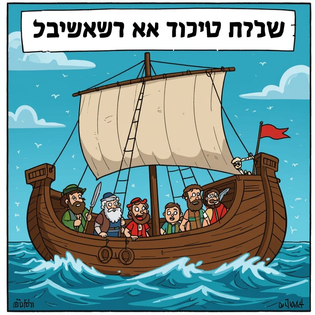 Ten Plagues and Noah's Ark in Comic Style