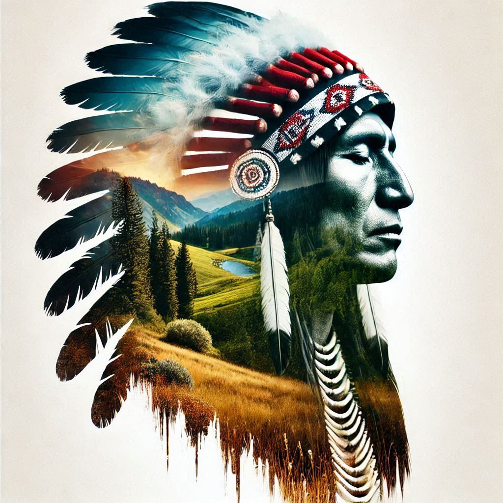 double exposure beautiful fantasy DALL-E 3 portrait landscape..