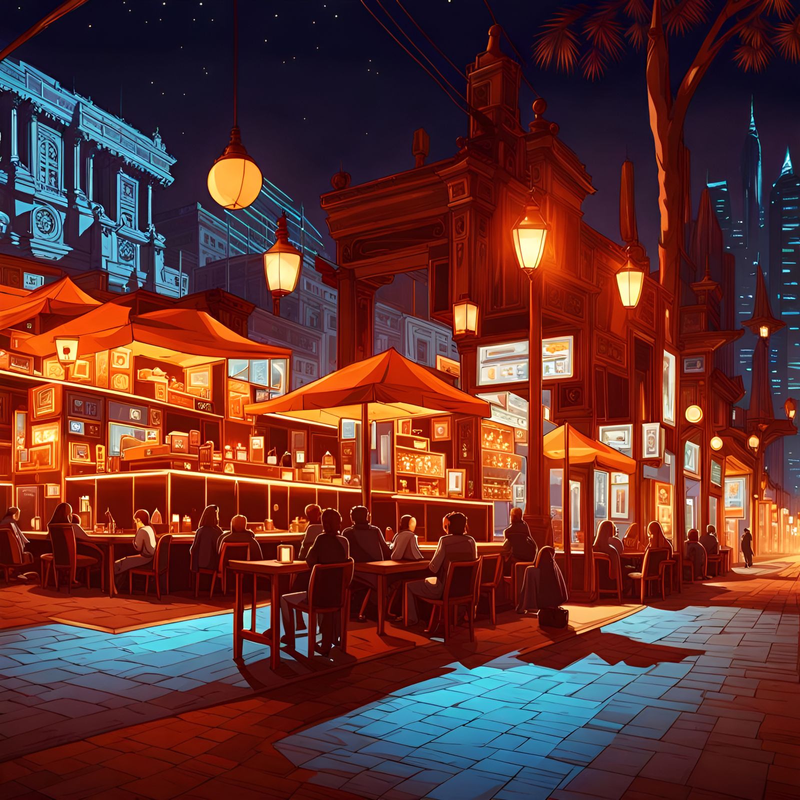 An aesthetically pleasing visual image likely to win at Night Cafe AI ...