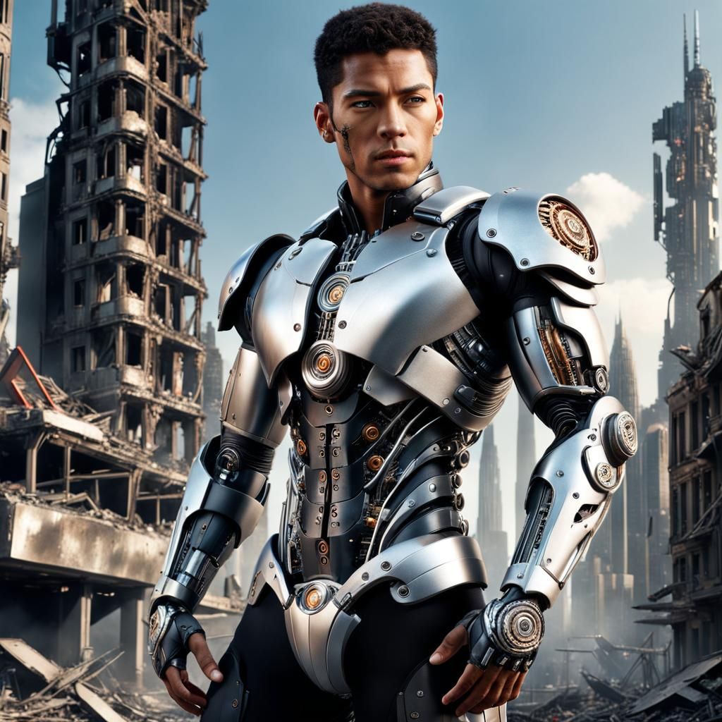 A guy with mechanized body parts v2