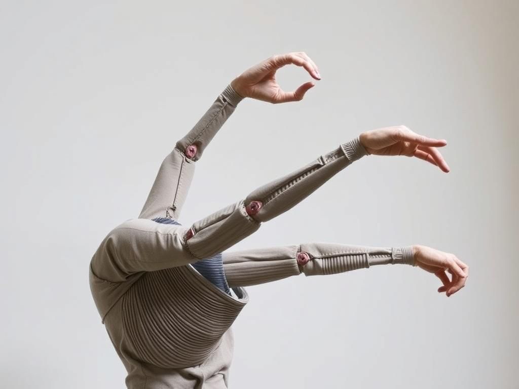 Surrealist Deconstructed Figure in Mixed Media