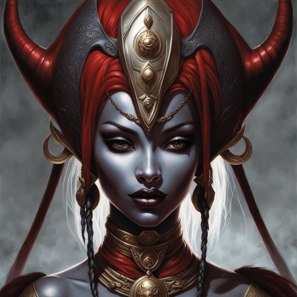 The Dark Elf Priestess  by @Jekyll