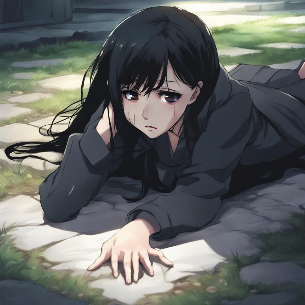 Moon laying on the ground