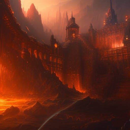 Volcano Castle - AI Generated Artwork - NightCafe Creator