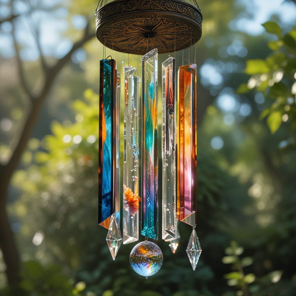 Prismatic wind chimes