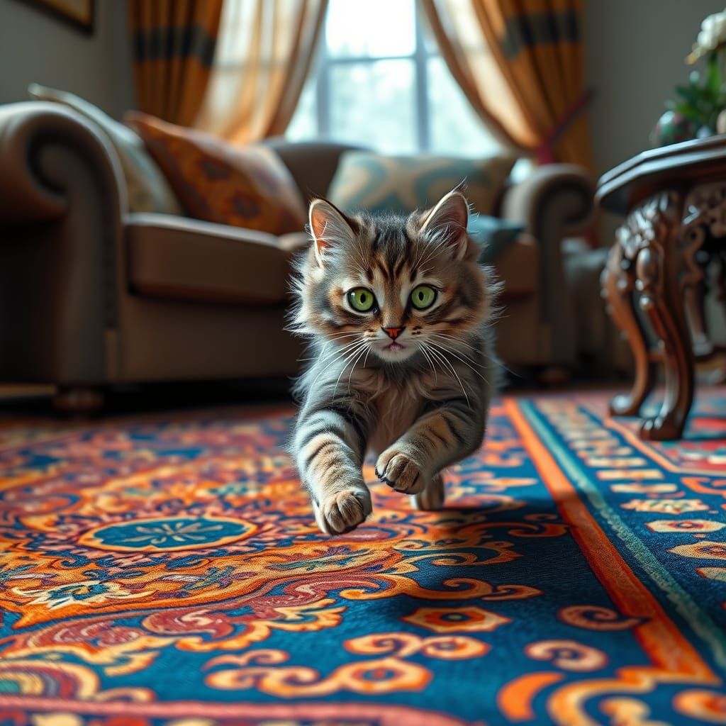 a cat running  by @TYLER