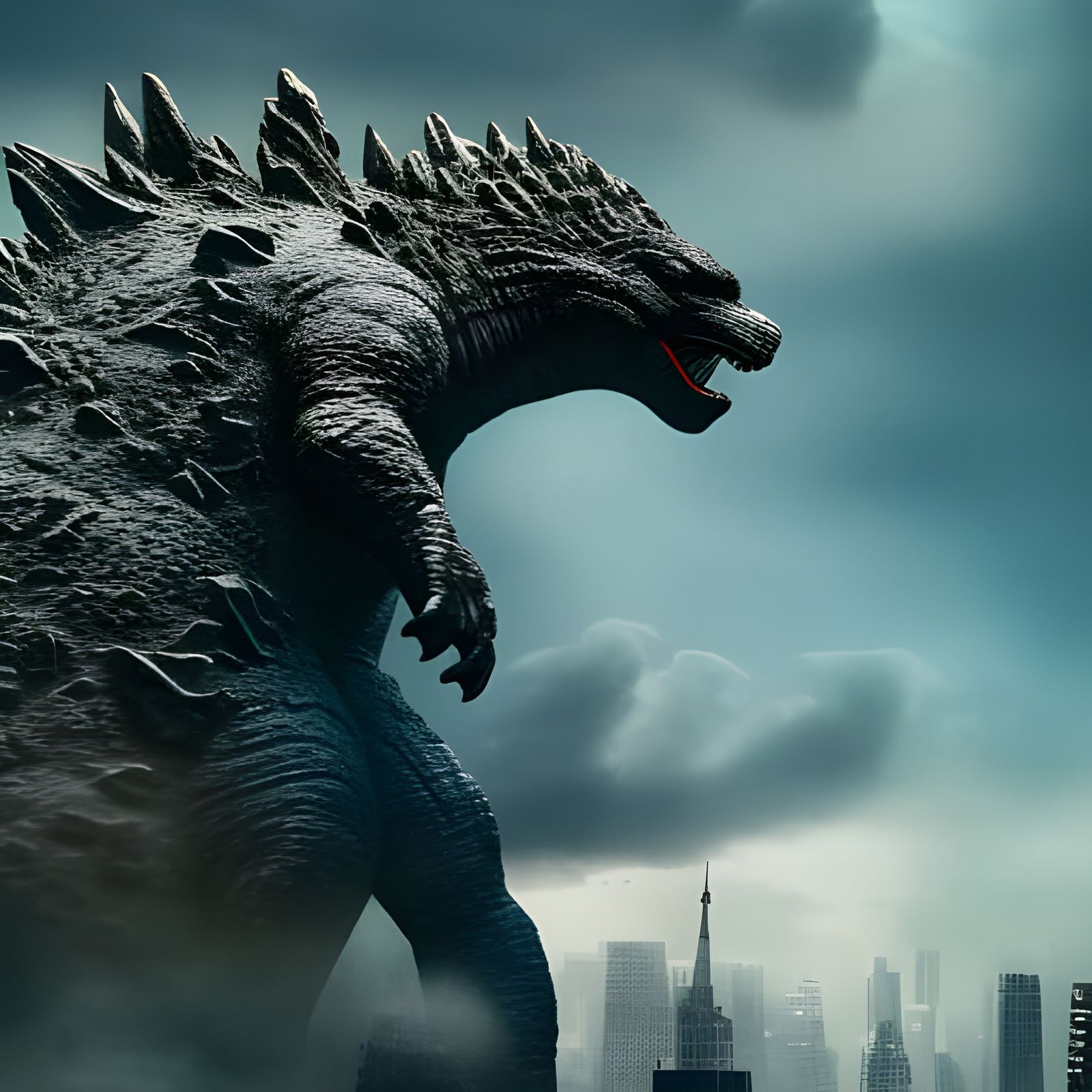 Godzilla Over New York   by @Kappadel
